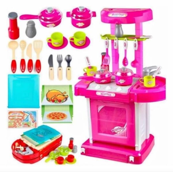 Set De Cocina De Juguete Con Luces Sonido Y Accesorios - Imagen 2