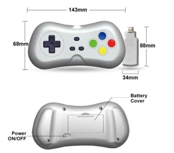 Consola Retro Inalámbrica 638 Juegos Conexión USB HDMI TV