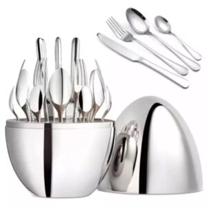 Juego Cubiertos 24pcs Acero Inoxidable Estuche Huevo