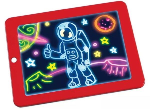 Tableta De Dibujo Con Luz Led Magic Pad 3 Marcadores - Imagen 3