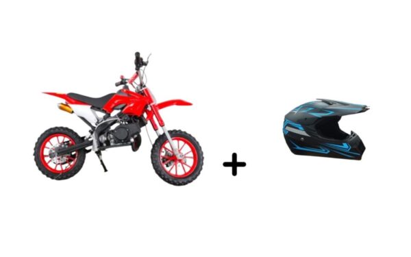 Moto A Gasolina Para Niños 56 Cc Dos Tiempos M4 Mas Casco