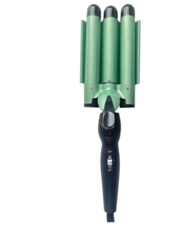 Combo Cepillo Secador Para Cabello Y Pinza Rizadora 3 Tubos Lemman Aguacate - Imagen 4