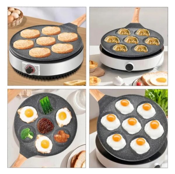 Sarten Antiadherente 7 Puestos Para Huevos Arepas Pancakes - Imagen 4