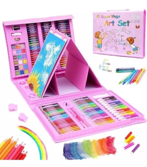Set De Arte Maleta Para Niños 208 Piezas Creatividad Dibujo - Imagen 2
