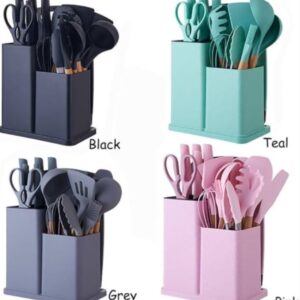 Set Utensilios Cocina Silicona 19 Pz Resistentes Al Calor
