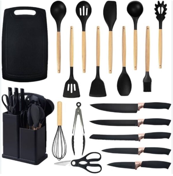 Set Utensilios Cocina Silicona 19 Pz Resistentes Al Calor - Imagen 5