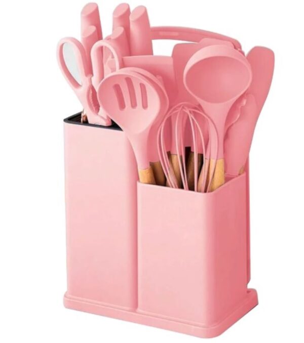 Set Utensilios Cocina Silicona 19 Pz Resistentes Al Calor - Imagen 2