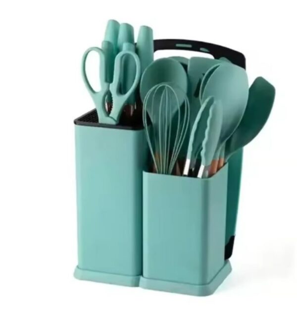 Set Utensilios Cocina Silicona 19 Pz Resistentes Al Calor - Imagen 3