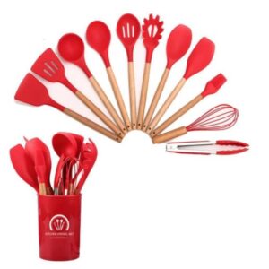 Set Utensilios Cocina Silicona 12 Pz Resistentes Al Calor