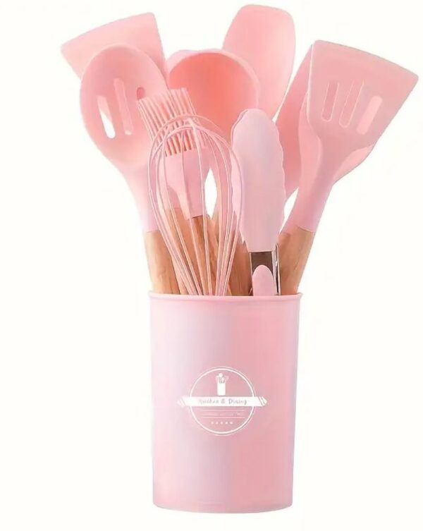 Set Utensilios Cocina Silicona 12 Pz Resistentes Al Calor - Imagen 4