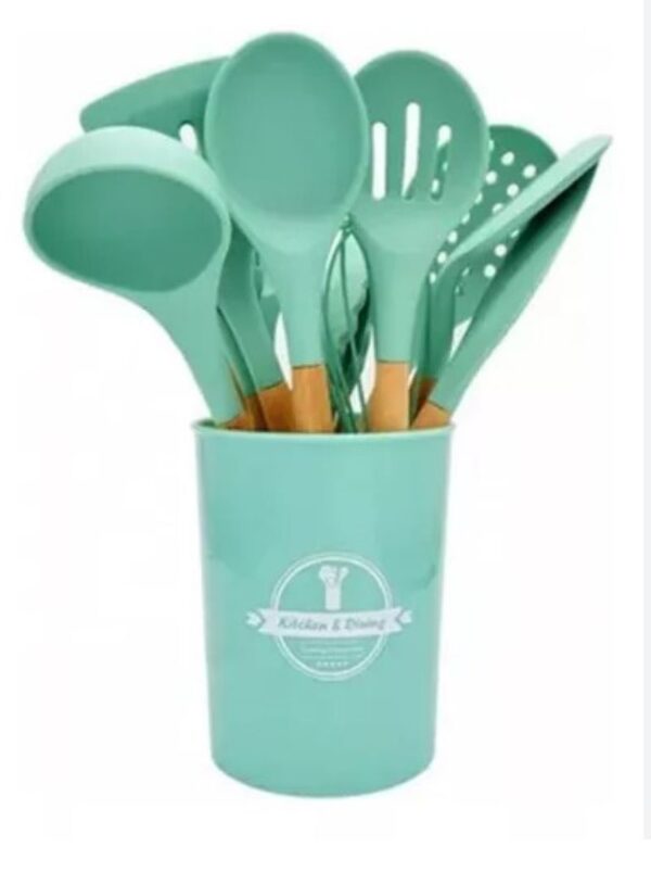 Set Utensilios Cocina Silicona 12 Pz Resistentes Al Calor - Imagen 3