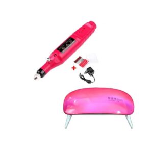 Combo Pulidor Uñas Mas Mini Lampara Uv Led Manicure
