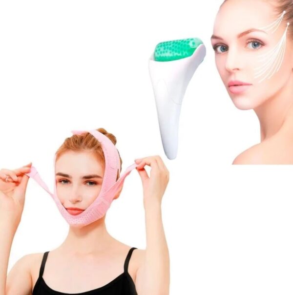 Combo Rodillo Facial Frio Mas Faja Papada