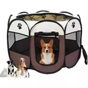 Corral Jaula Plegable Para Mascotas Perros Gatos Portatil