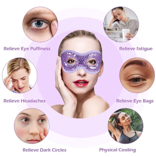 Mascarilla De Gel X 2 Para Ojos Compresa Fria Y Caliente - Imagen 2