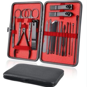 Set Manicura Pedicura Acero Inoxidable 19 Piezas