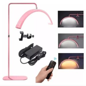 Lampara Media Luna Luz Led Profesional Para Estética Con Base De Piso