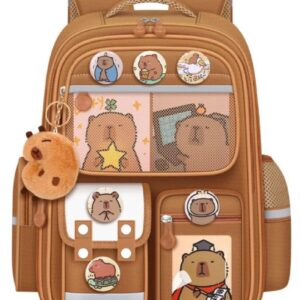 Morral Con Diseños En Botones De Capibara Para Niños