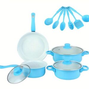 Set De Ollas, Batería De Cocina Antiadherente 13 Piezas Sartén Utensilios