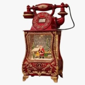 Lampara Navideña Diseño Teléfono Retro Santa Claus Luz y Sonido