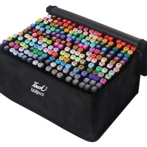 Marcadores Doble Punta X 168 Plumones Punta Pincel