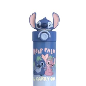 Botella De Agua De Acero Inoxidable Stitch y Angel Para Niños