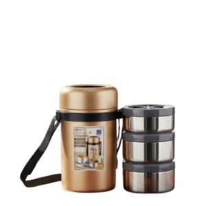 Lonchera Portacomidas En Acero Inoxidable 2.2 Lts Térmica Con Asa