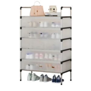 Organizador De Zapatos Metálico 6 Niveles Zapatero Con Tapa