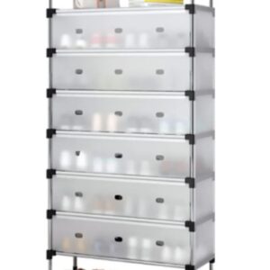 Organizador De Zapatos Metálico 7 Niveles Zapatero Con Tapa