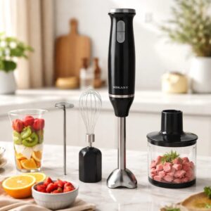 Batidora De Mano Sokany Con Eje De Acero Inoxidable 5 En 1