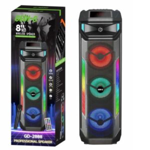 Parlante Portátil GD-2888 8 Pulgadas x 3 Pantalla Led RGB Micrófono