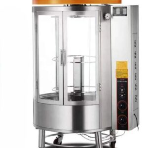 Horno Asador Vertical Giratorio a Gas XMR-850 Acero Inoxidable Industrial