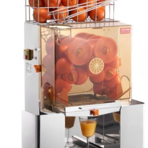Maquina Exprimidor de Naranjas Industrial Automática Cubierta Transparente