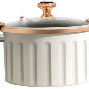 Olla De Micro Presión Antiadherente De Lujo Con Tapa Vidrio