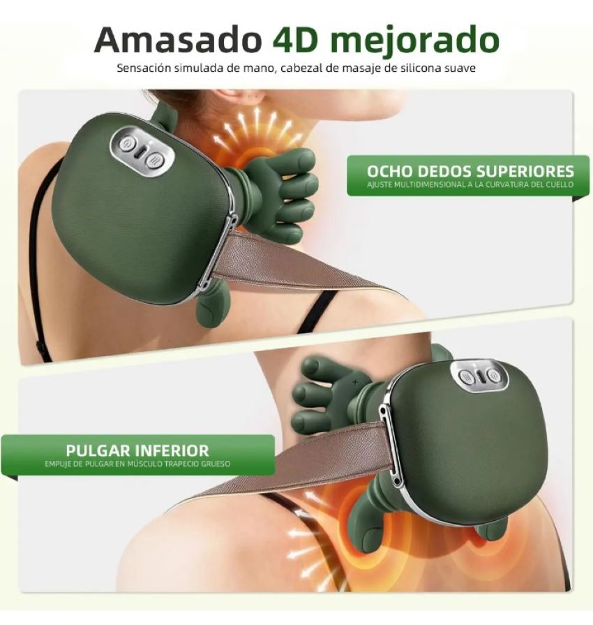 Masajeador Eléctrico Cuello Hombros Manitos Portátil - Imagen 3