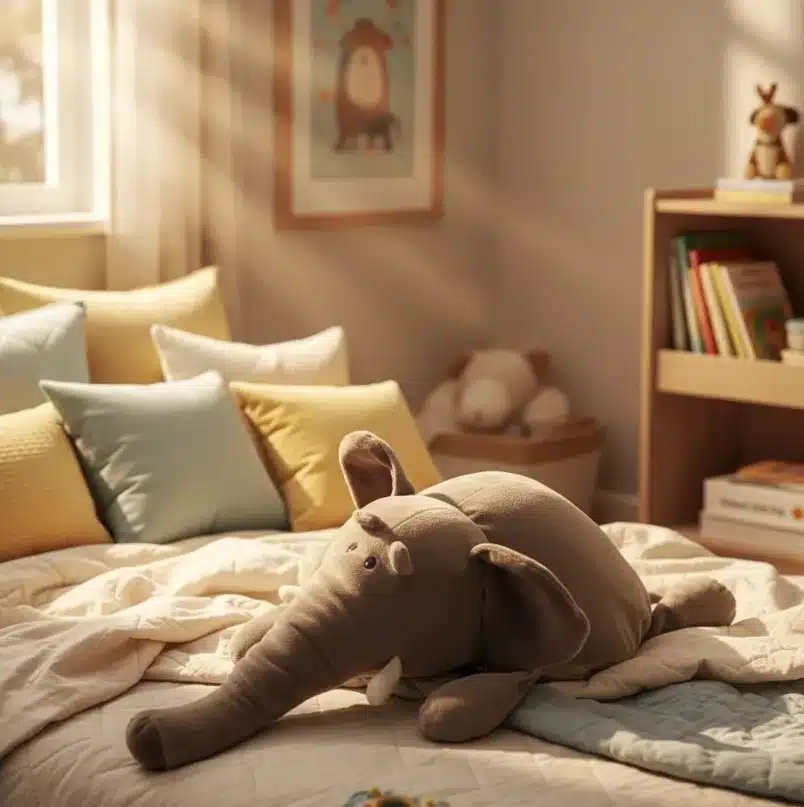 Peluche 2 En 1 Con Cobija Incluida Cojín Animalitos Elefante - Imagen 2