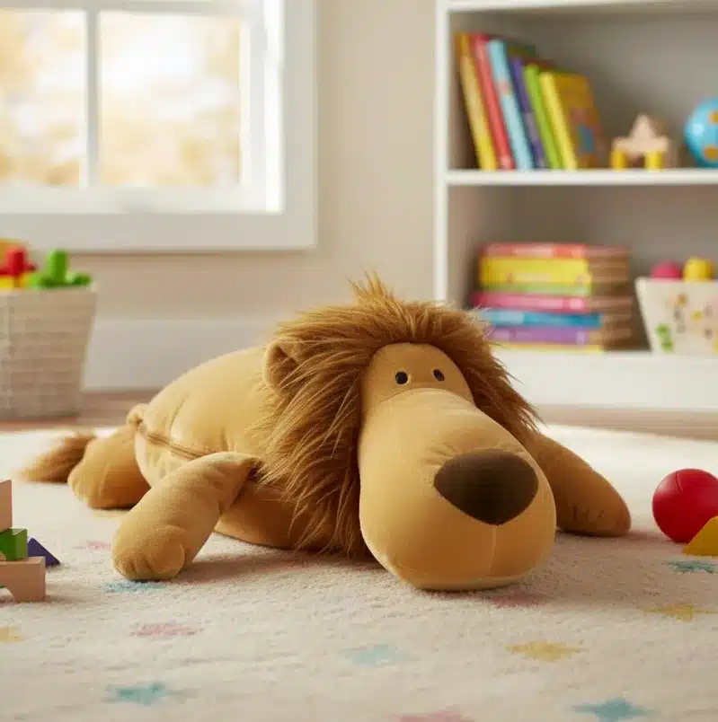 Peluche 2 En 1 Con Cobija Incluida Cojín Animalitos León - Imagen 2