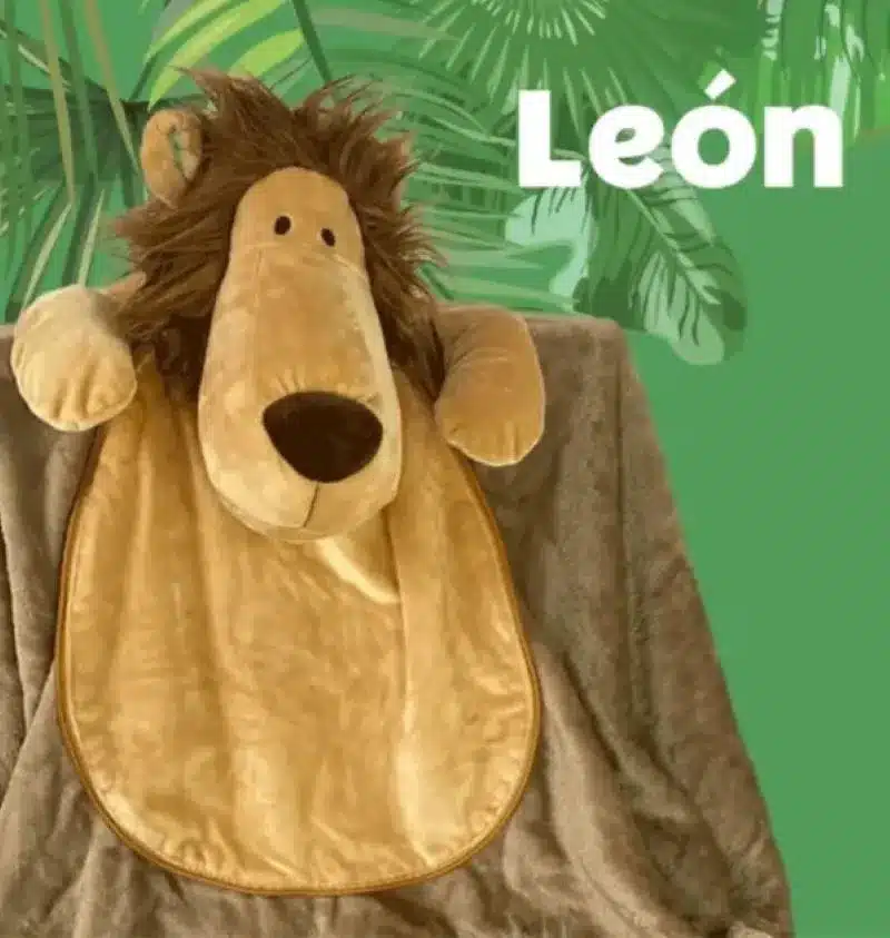 Peluche 2 En 1 Con Cobija Incluida Cojín Animalitos León - Imagen 3