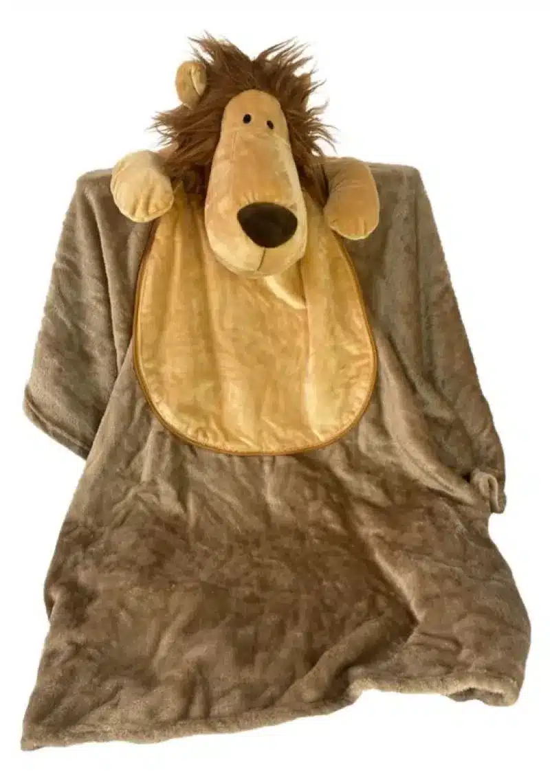 Peluche 2 En 1 Con Cobija Incluida Cojín Animalitos León - Imagen 4