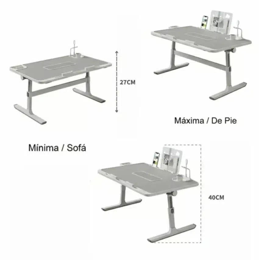Mesa Para Computador Multifuncional Plegable Ajustable - Imagen 4