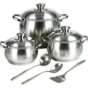 Juego 9 Piezas Ollas Swisshome Acero Quirúrgico    