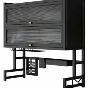 Escurridor De Platos Doble Tapa Con Gabinete De 65cm  