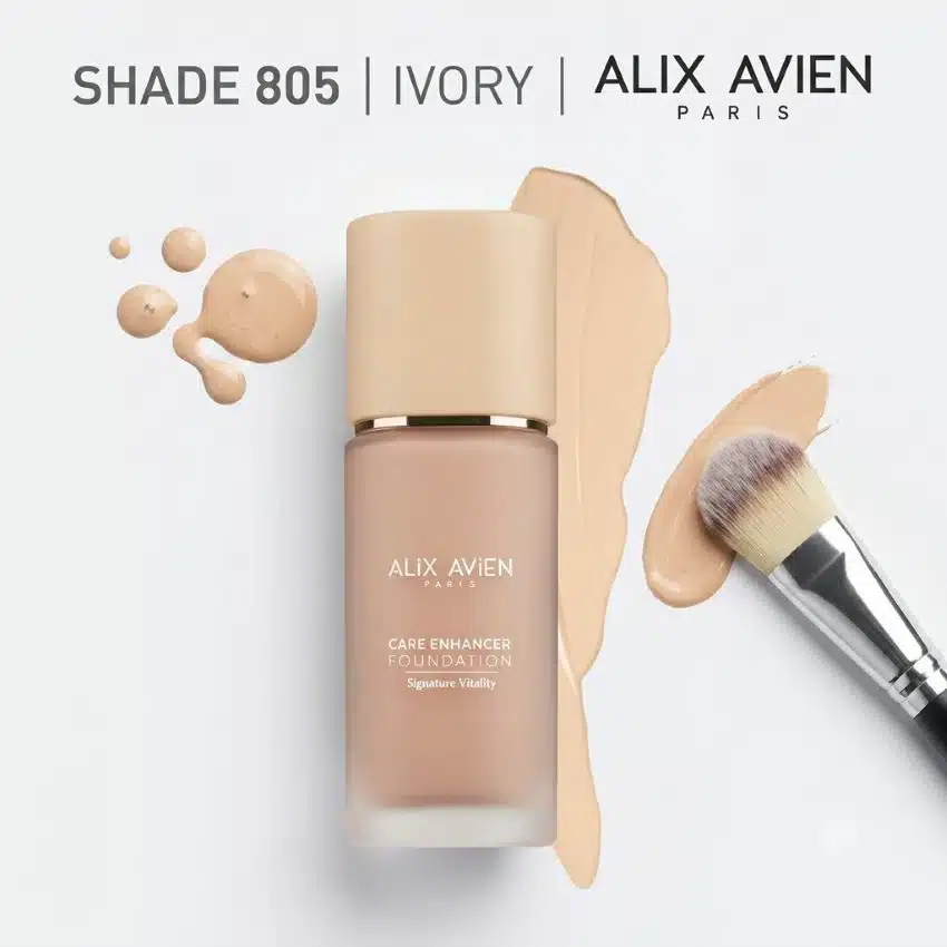 Base Care Enhancer Foundation Signature Vitality 808 Warm Amber ALIX AVIEN - Imagen 4