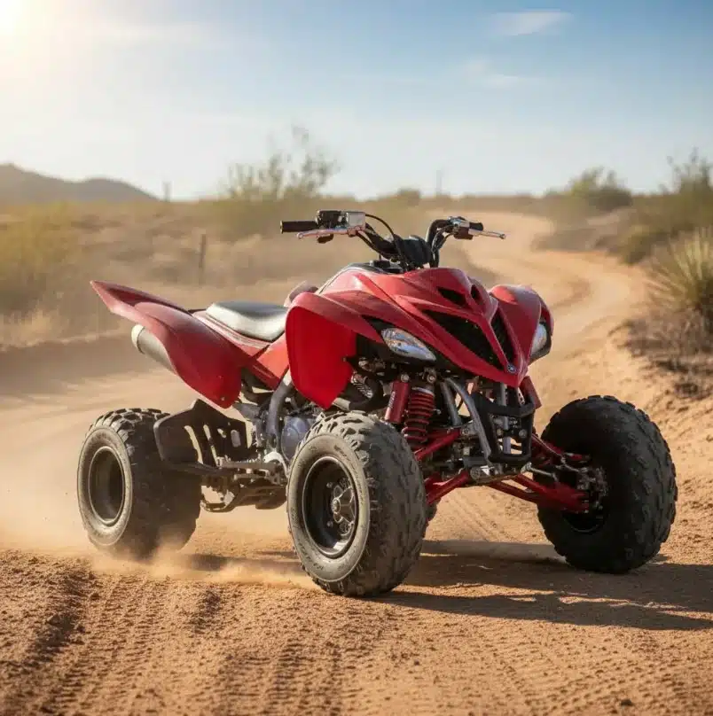 Cuatrimoto Raptor A Gasolina Atv-03d 125 Cc 4 Tiempos Rojo - Imagen 2