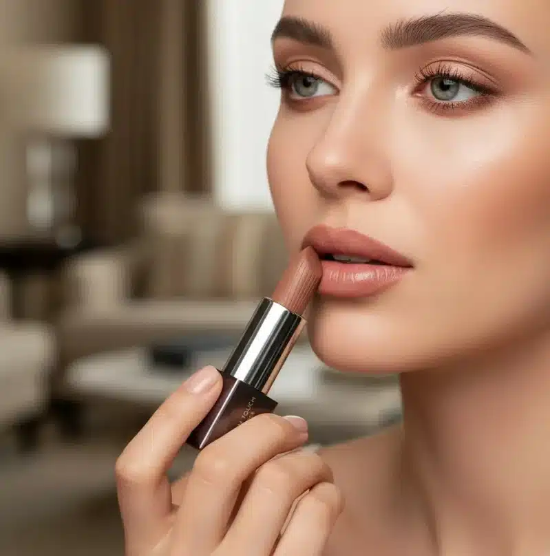 Labial Satin Touch Lipstick 801 Pastel Apricot Alix Avien - Imagen 2