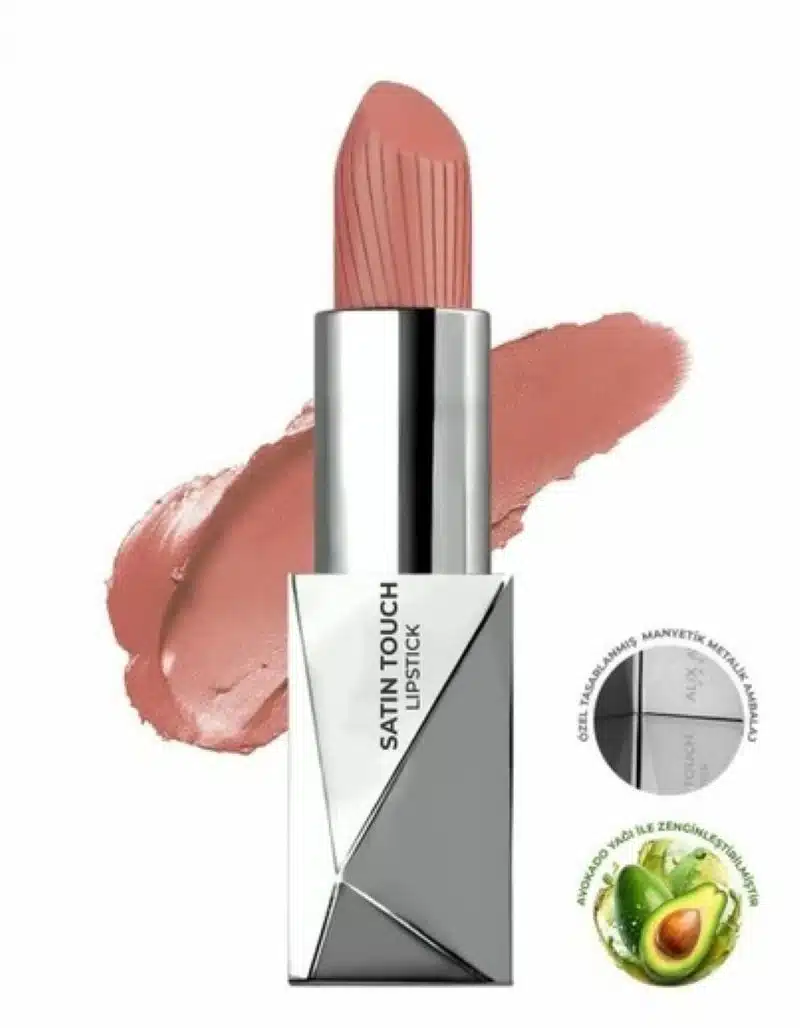 Labial Satin Touch Lipstick 801 Pastel Apricot Alix Avien - Imagen 3