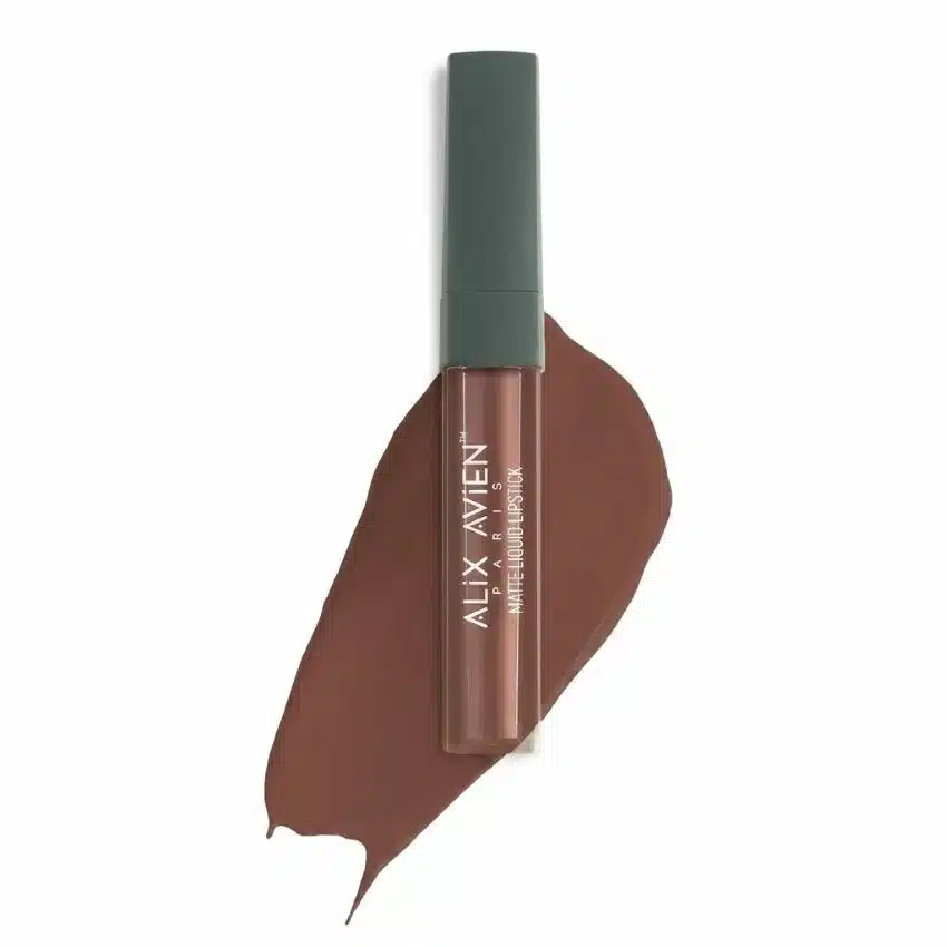 Labial líquido mate Alix Avien 501 Caramel Nude De Larga Duración y Color Intenso - Imagen 3