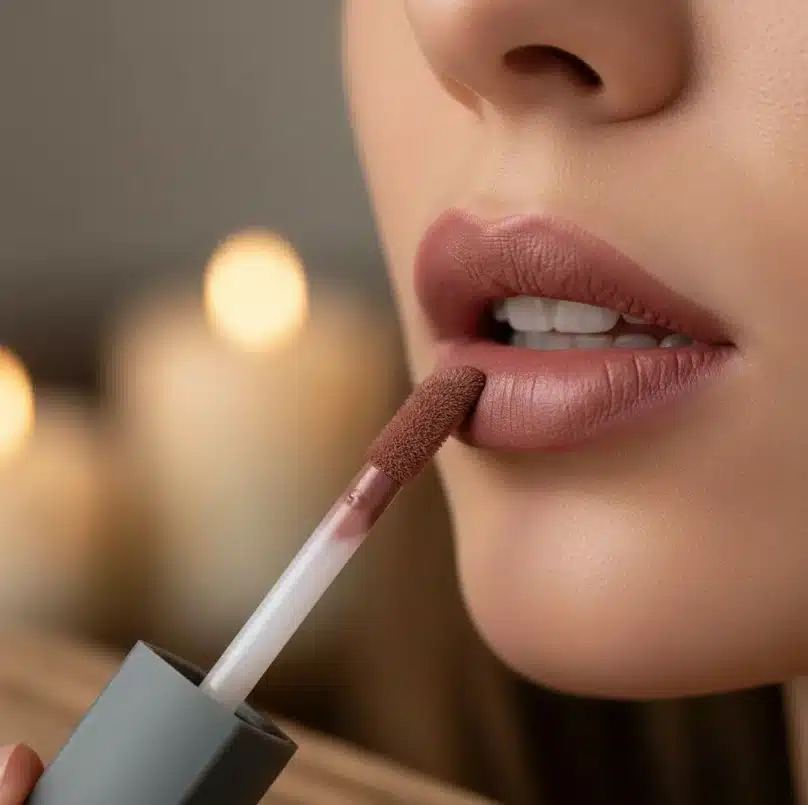 Labial líquido mate Alix Avien 501 Caramel Nude De Larga Duración y Color Intenso - Imagen 2