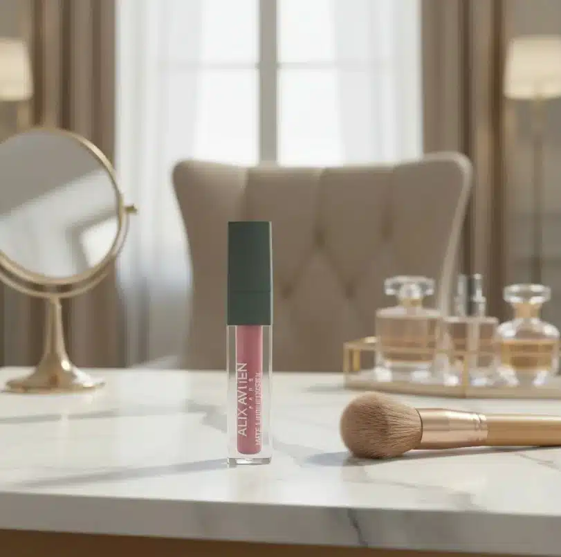 Labial líquido mate Alix Avien 505 Nude Pink De Larga Duración y Color Intenso - Imagen 2