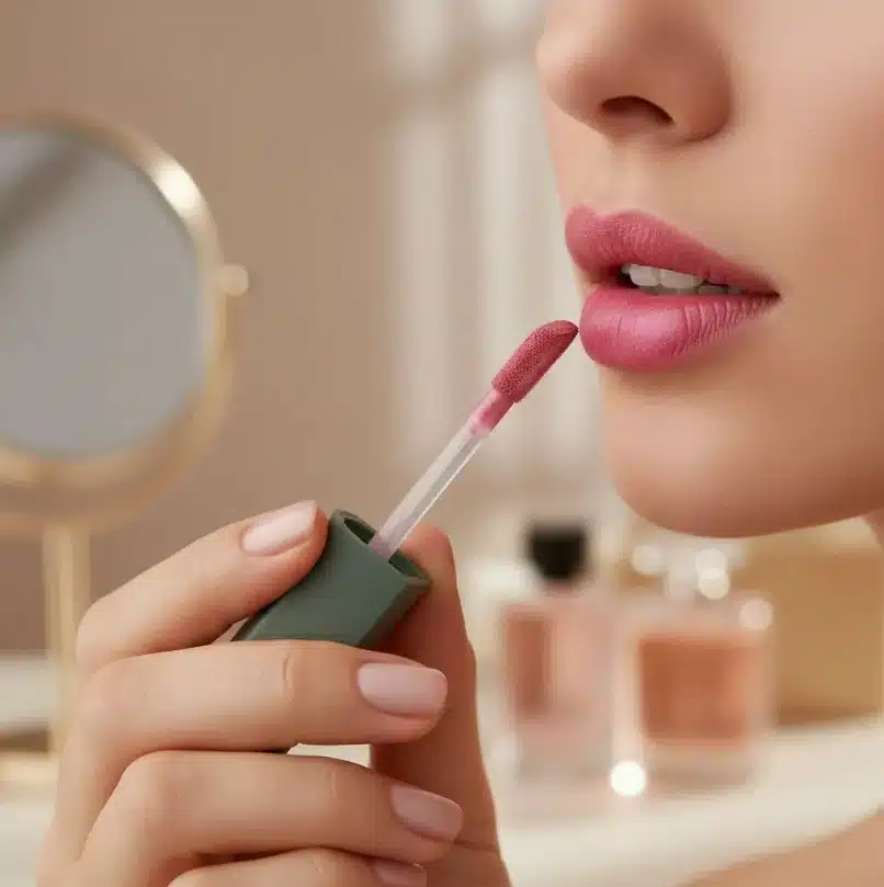 Labial líquido mate Alix Avien 505 Nude Pink De Larga Duración y Color Intenso - Imagen 4